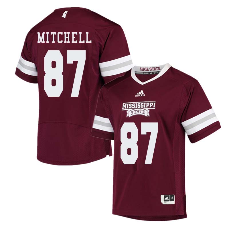 Men #87 Osirus Mitchell Mississippi State Bulldogs College Football Jerseys Sale-Maroon